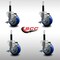Service Caster 3.5'' SS Blue Poly Swivel 3/4'' Expanding Stem Caster Set with Brake, 4PK SCC-SSEX20S3514-PPUB-BLUE-TLB-34-4 - alternate 2
